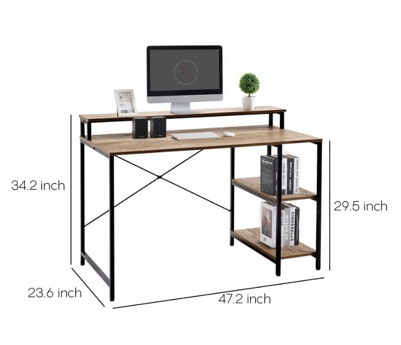 Image 4 for Kennedi Genesis Home Computer Desk with Simple Shelves