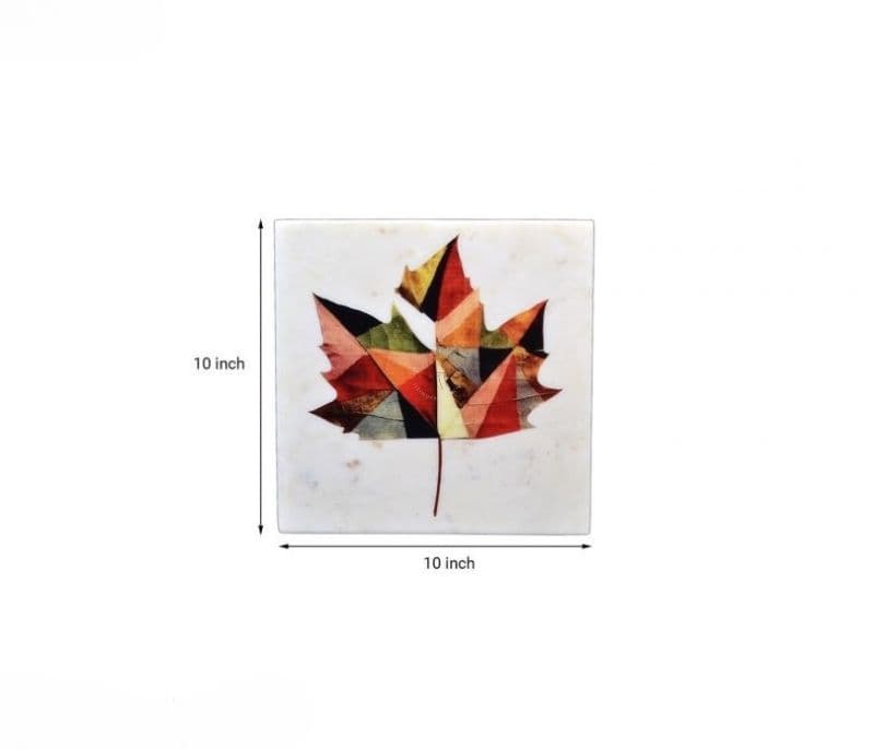 Image 2 for Annika Maple Leaf Marble Wall Accent