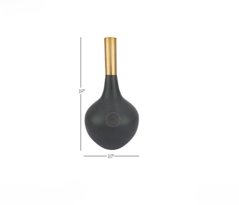 Image 4 for Xiomara Deidra Dim grey Brass Vase