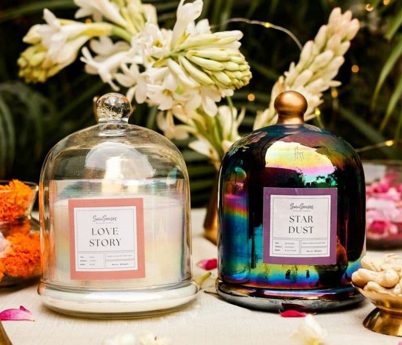 Image 4 for Leilani Star Dust 2-Wick Bell Jar Candle