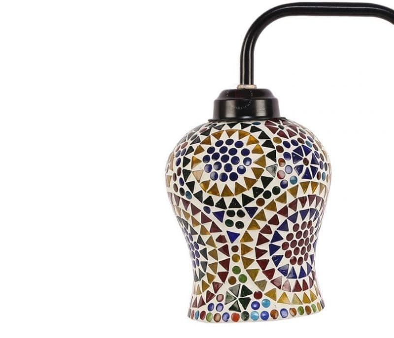 Image 3 for Saanvi Multi Color Glass Table Lamp With Black Base