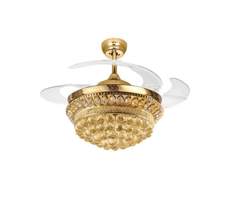 Image 5 for Cheyenne Auric Chandelier Fan With Three Colour Changing Lights