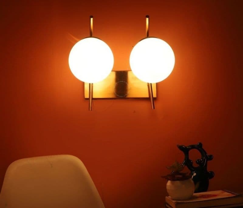 Image 1 for Winter Gold Iron Wall Light Without Bulb