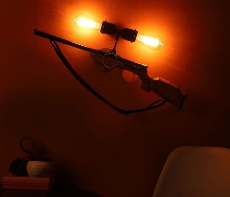 Image 2 for Miley Brown And Black Wood And Iron Wall Light Without Bulb