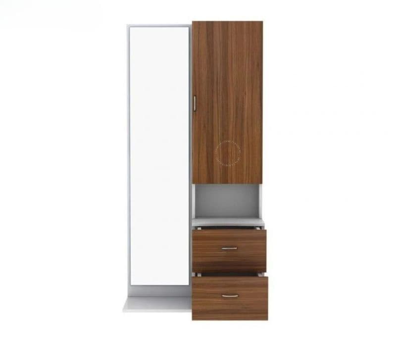 Image 3 for Paisley Engineered Wood Dressing Table with Cabinet and Pull-Out Drawers