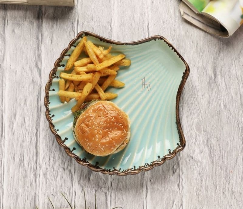 Image 1 for Sea Shell Tranquil Ceramic Serving Platter
