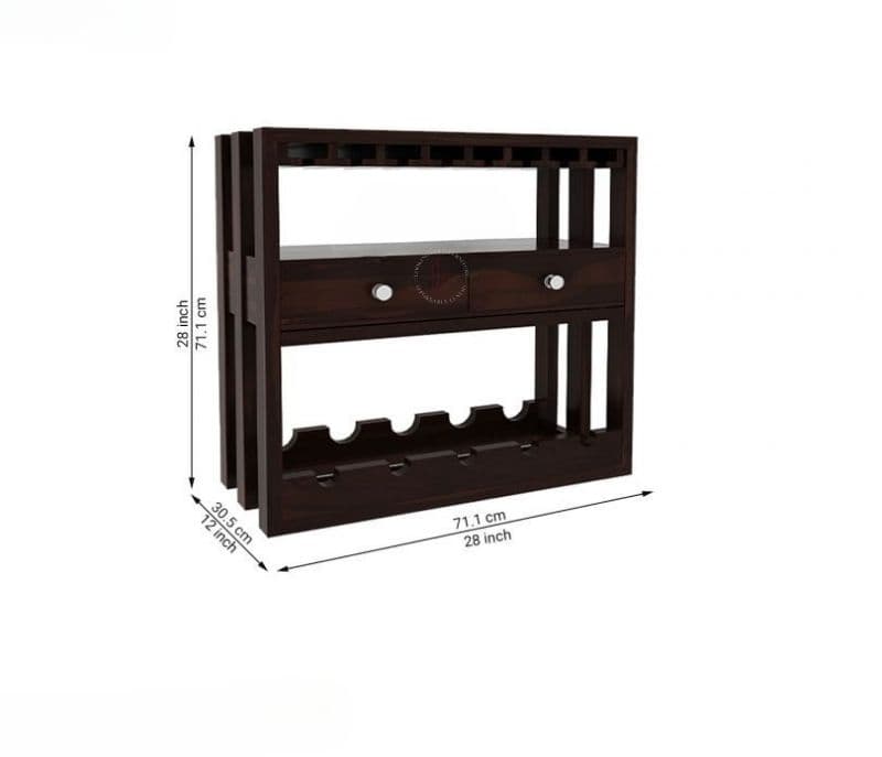 Image 5 for Cattleya Wine Rack (Walnut Finish)