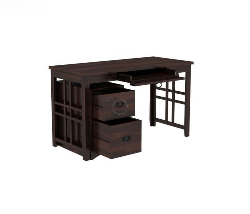 Image 5 for Loretta Computer Table With Keyboard Tray and Drawer Storage (Walnut Finish)