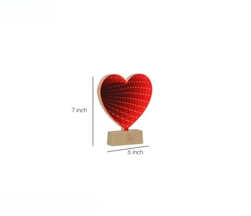 Image 5 for Cassidy Heart shaped LED Lighting with Rose Tinted Mirror