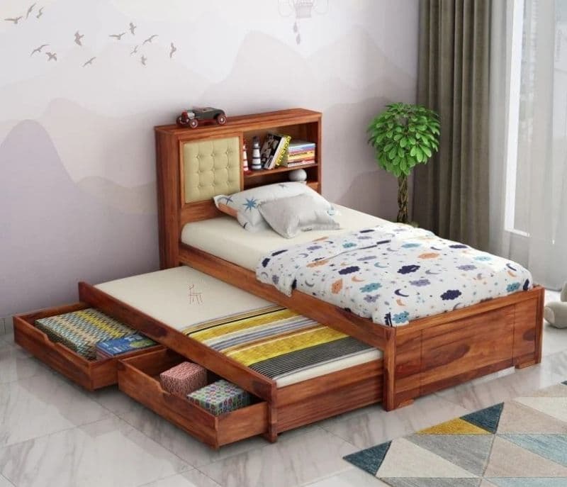 Image 2 for Thalita Trundle Bed (Honey Finish)