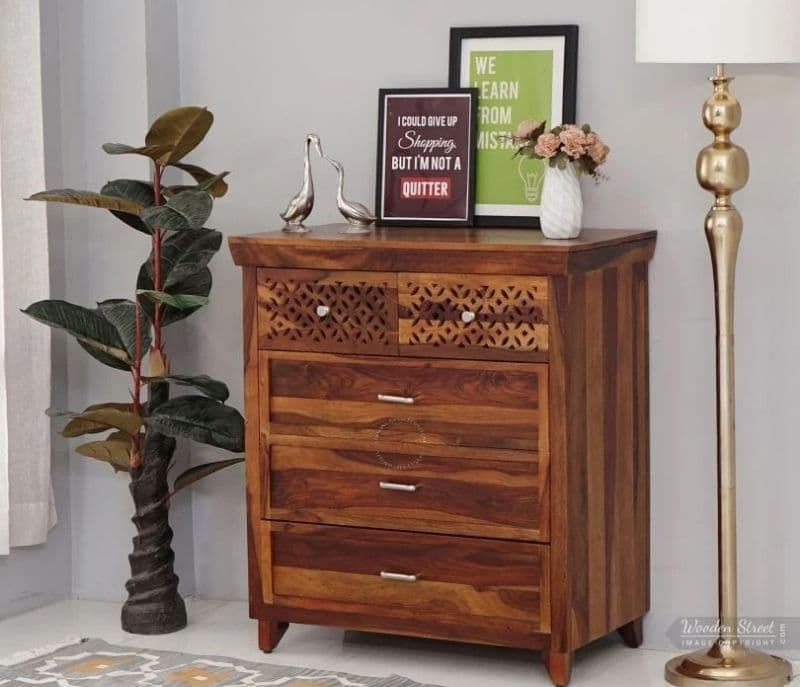 Image 3 for Brielle 5-Drawer Wooden Chest Drawers