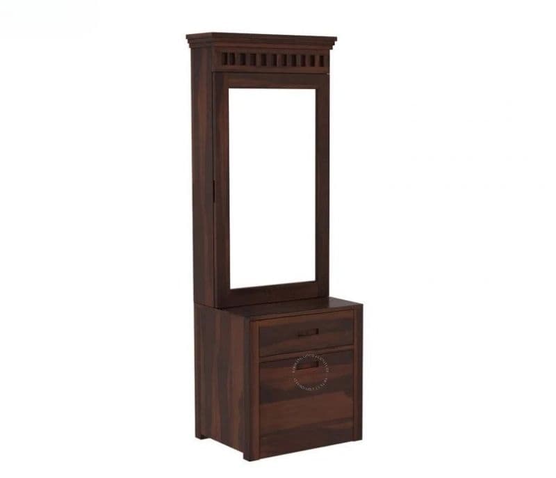 Image 7 for Genesis Dressing Table With Storage Stool (Walnut Finish)