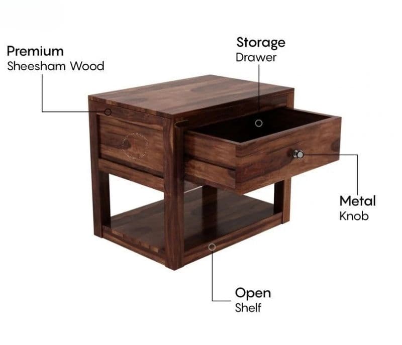 Image 4 for Jolie Bedside Table (Honey Finish)