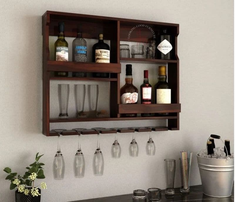 Image 2 for Pari Sheesham Wood Wall Mount Multipurpose Rack