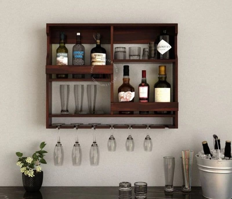 Image 1 for Pari Sheesham Wood Wall Mount Multipurpose Rack