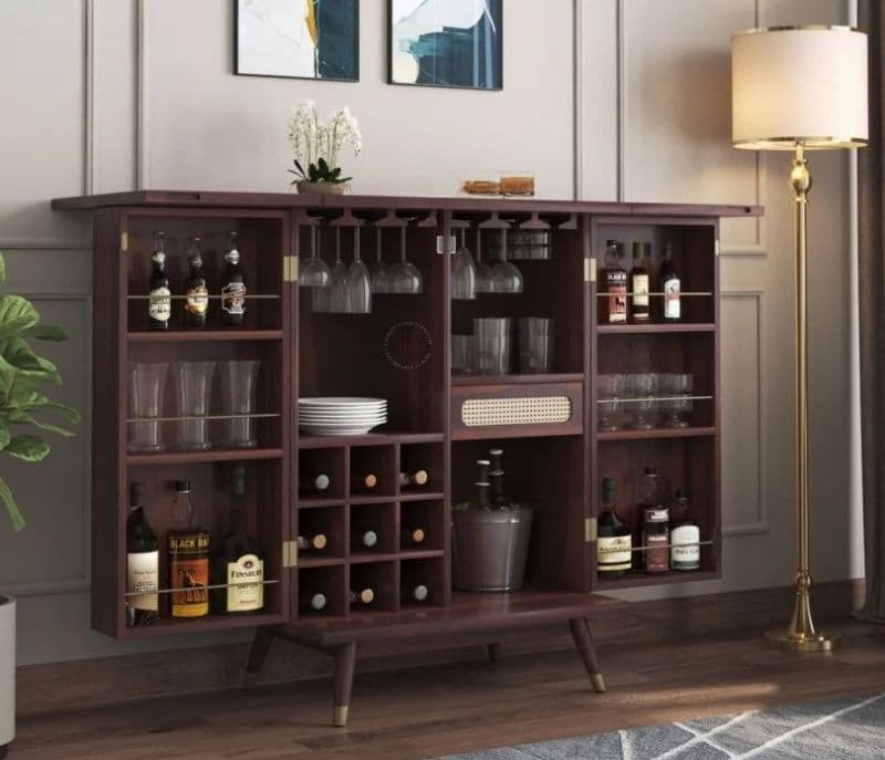 Image 4 for Mikaela Bar Cabinet (Walnut Finish)