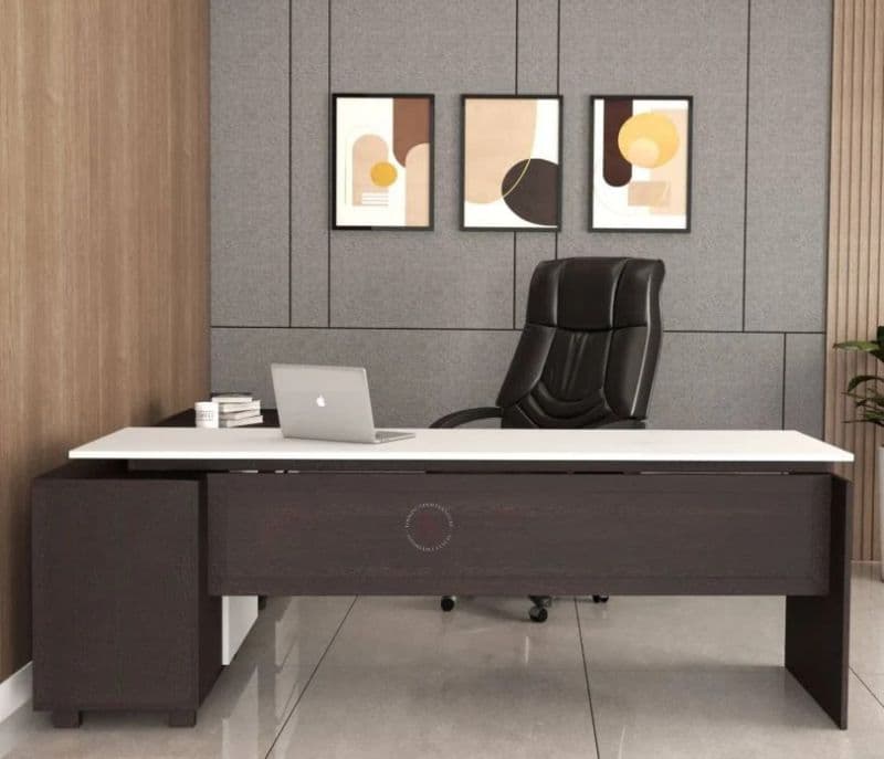 Image 1 for Kira L shape Modular Office Table with Three Drawers