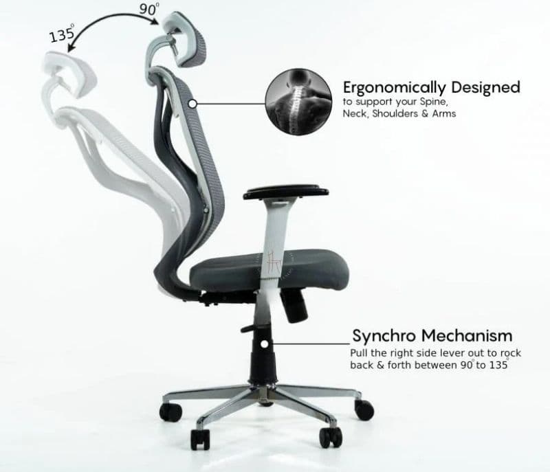 Image 3 for Sasha High Back Mesh Ergonomic Office Chair With Durable Nylon Base