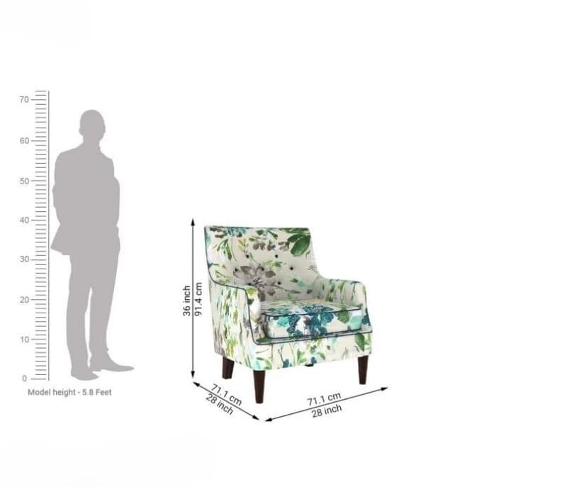 Image 5 for Belladonna Wing Back Chair (Walnut Finish)