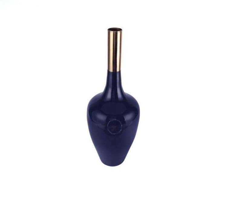 Image 2 for Dorothy Deidra Teal Blue Brass Vase