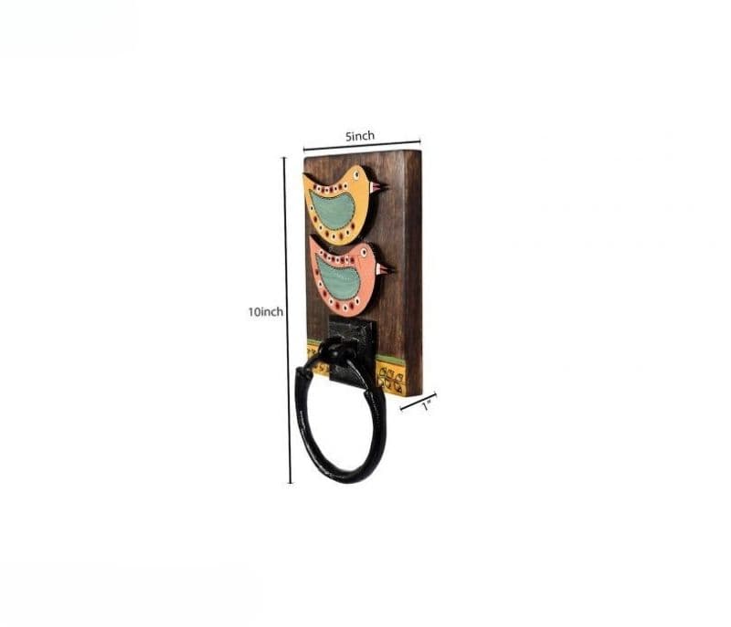 Image 6 for Aspen Dark Brown Handcrafted Bird Design Towel Holder