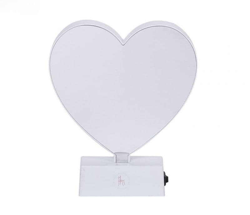 Image 4 for Cassidy Heart shaped LED Lighting with Rose Tinted Mirror