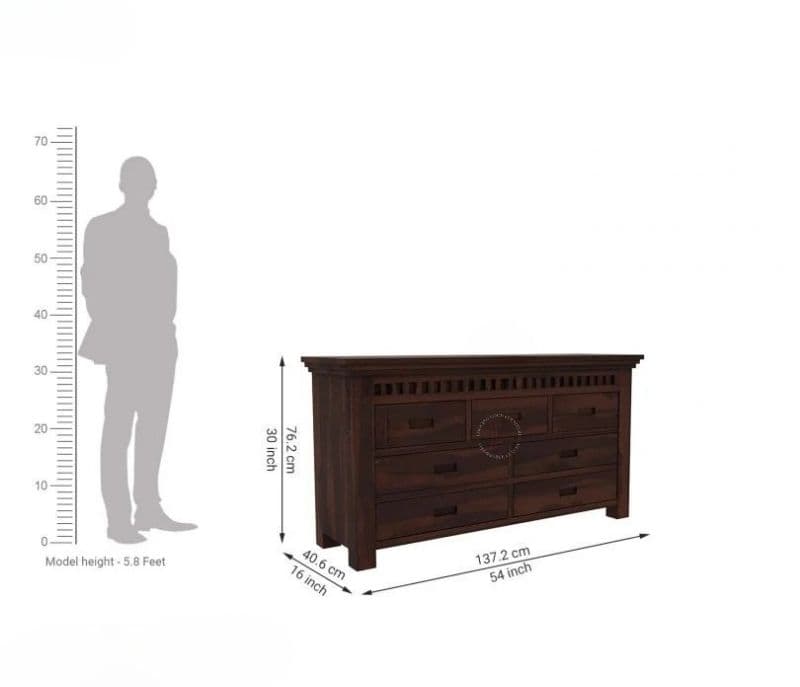 Image 4 for Harlow 7 Drawer Wooden Chest Drawers