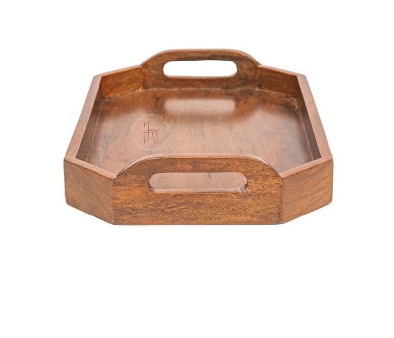 Image 4 for Commerce Mango Wood Handcrafted Octagonal Serving Tray