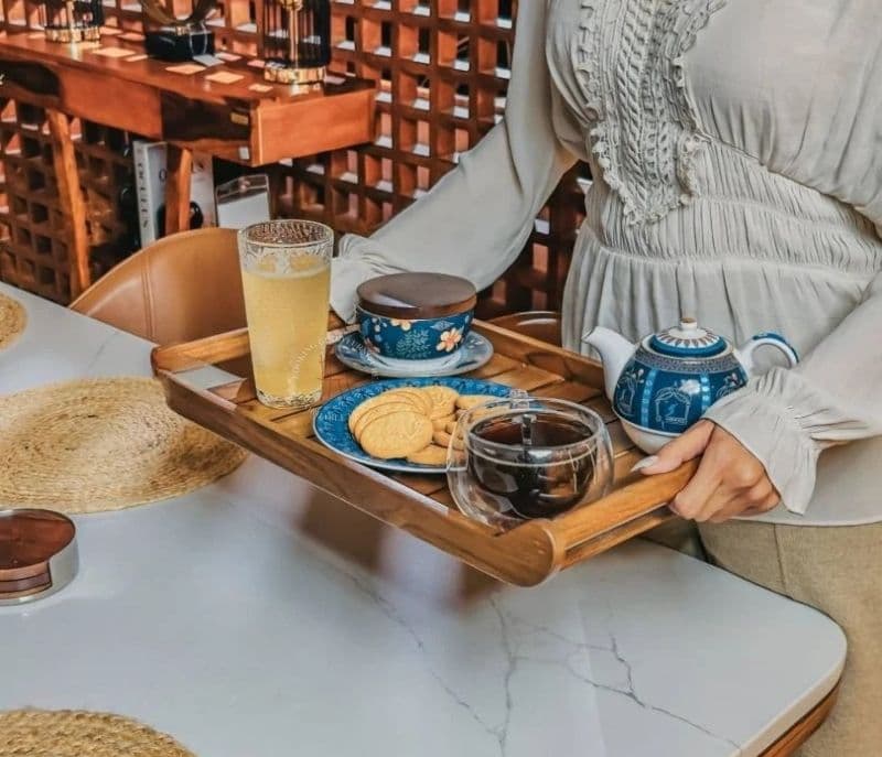Image 3 for Cosmos Mango Wood Handcrafted Rectangular Serving Tray