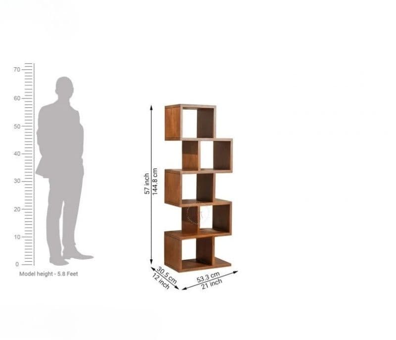 Image 6 for Samara Sheesham Wood Ladder Book Shelf (Honey Finish)