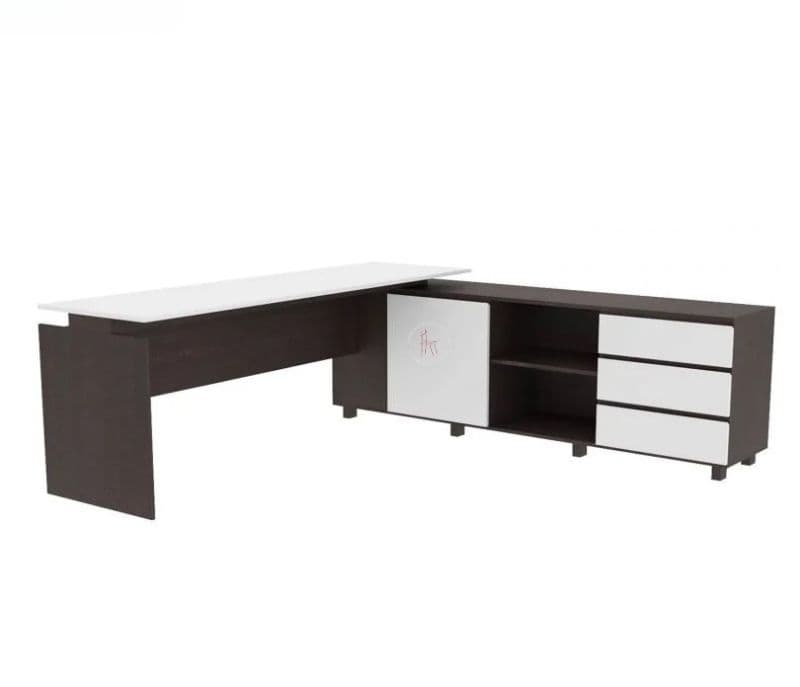 Image 2 for Kira L shape Modular Office Table with Three Drawers