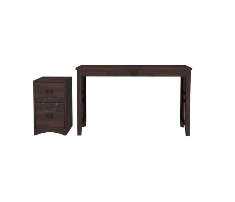 Image 3 for Loretta Computer Table With Keyboard Tray and Drawer Storage (Walnut Finish)