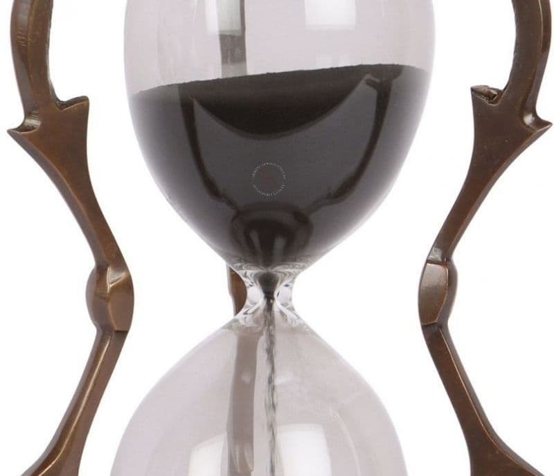 Image 3 for Mackenzie Black Sand Timer With Twigs Pillar