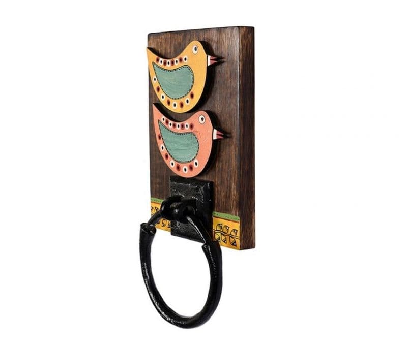 Image 5 for Aspen Dark Brown Handcrafted Bird Design Towel Holder