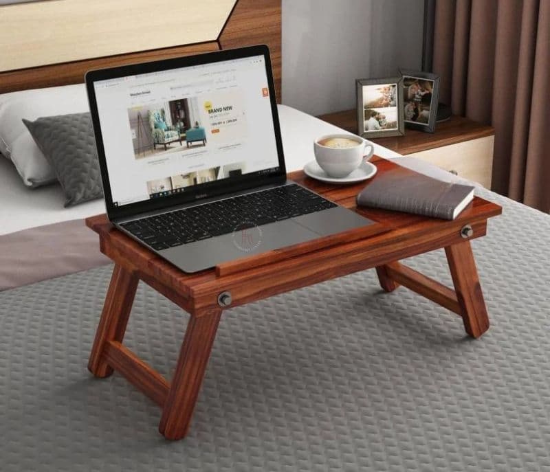 Image 4 for Raegan Laptop Table (Honey Finish)
