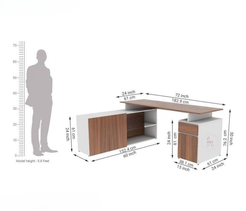 Image 10 for Siena L shape Modular Office Table with Storage