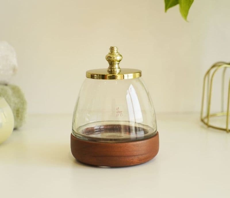 Image 8 for Emerson Designer Glass With Wood Bath Set of 6 Piece
