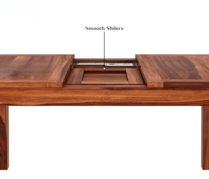 Image 6 for Arisbeth Extendable 4-6 Seater Wooden Dining Table (Honey Finish)