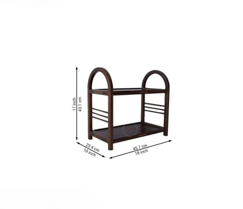 Image 9 for Solana Solid Wood Kitchen Rack (Teak Finish)