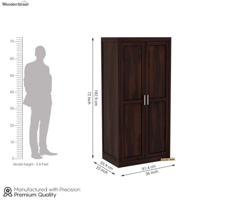 Image 7 for Arturo Solid Wood 2 Door Cupboard