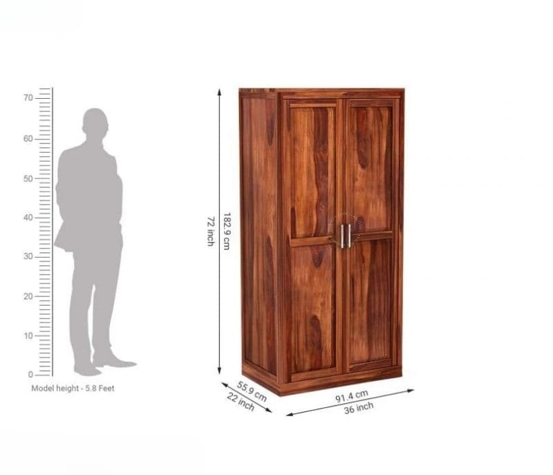 Image 8 for Innocenzo 2 Door Cupboard (Teak Finish)
