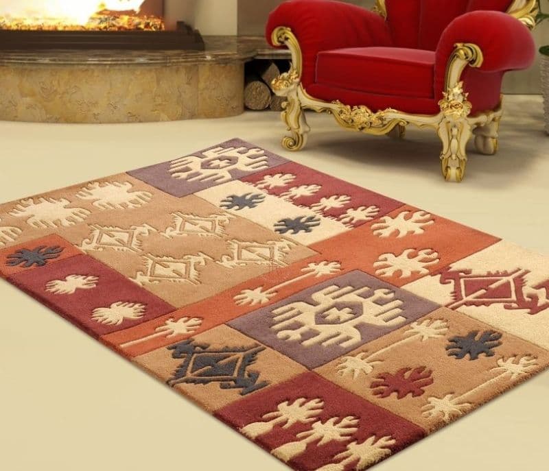 Eloise Kashmiri Carpet - Hand Tufted Dhurrim Area Rug