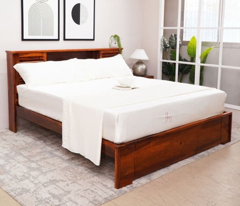 Viviana Organic Bamboo Bedsheet Queen Size Bed, 300 TC with 2 Pillowcases and 1 Fitted Bedsheet