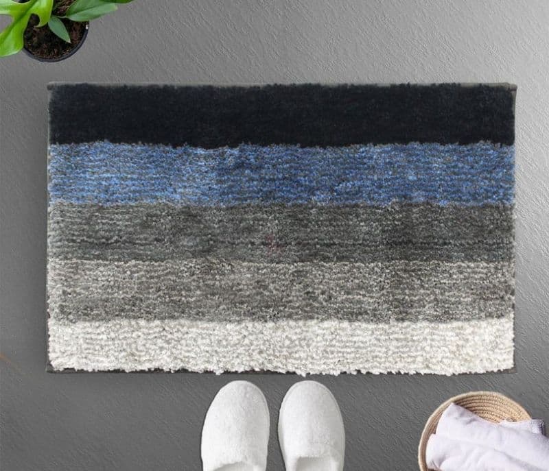 Image 1 for Avianna Microfiber Striped 1 Piece Anti-Slip Doormat