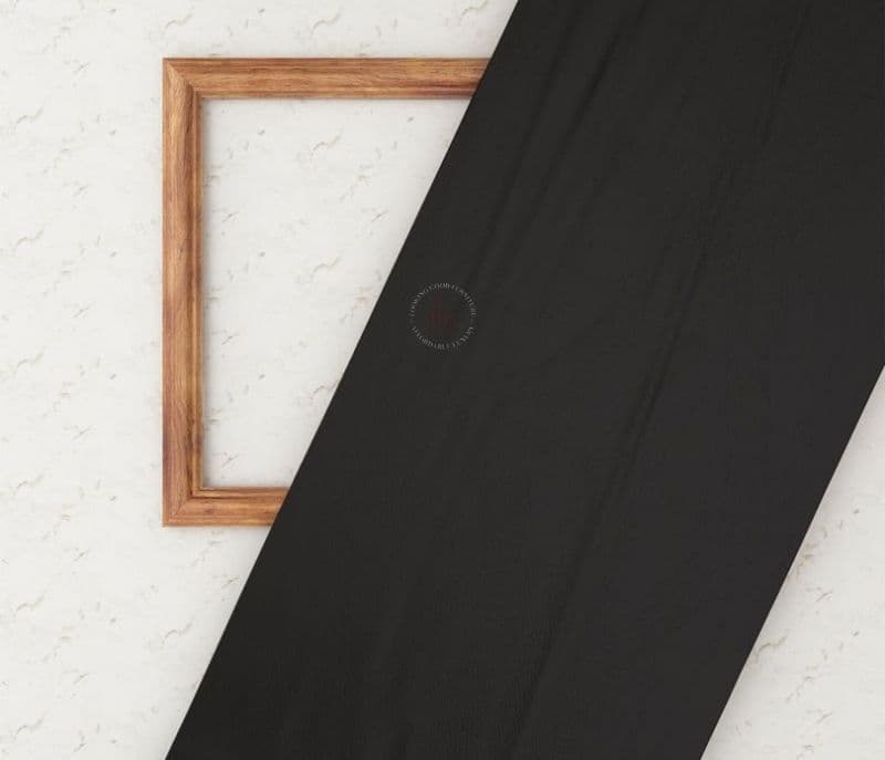 Image 1 for Elani Tar Black Plain Leatherette Fabric