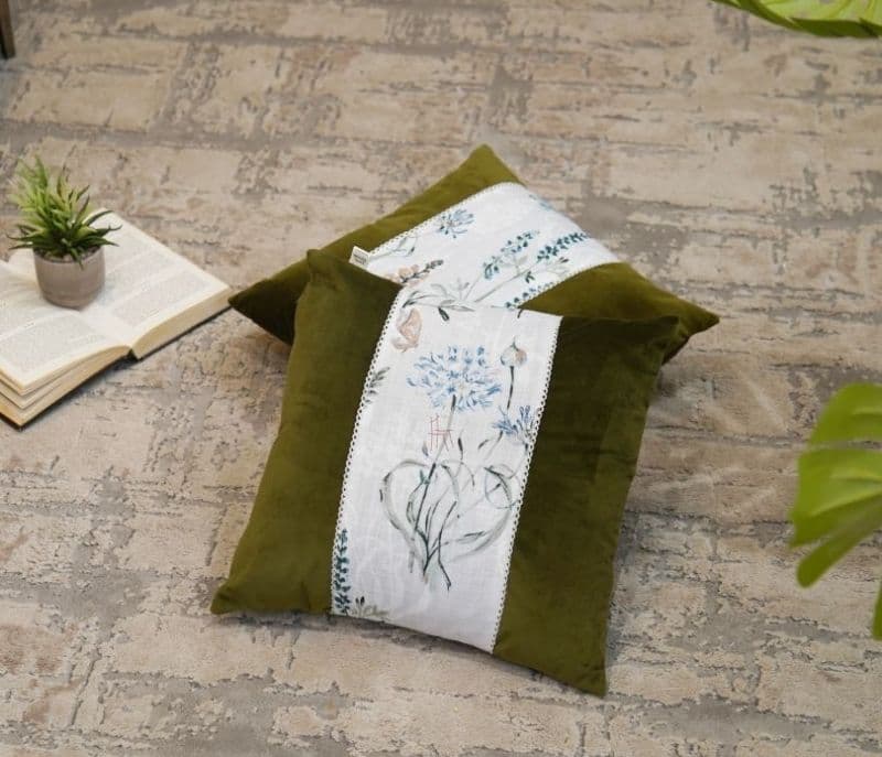 Image 7 for Dakota Rainforest Cotton- Velvet Cushion Cover - Pack of 5