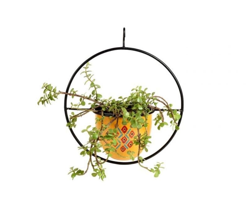 Image 2 for Aspen Yellow Hanging Metal Planter