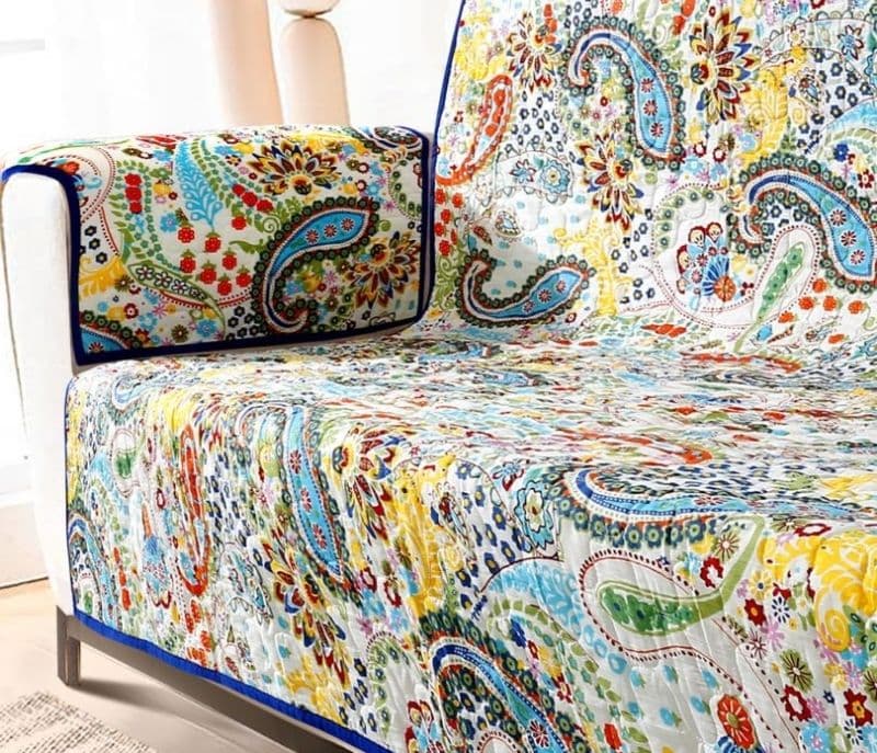 Image 2 for Ava Cotton Traditional Pattern 2 Seater Sofa Cover