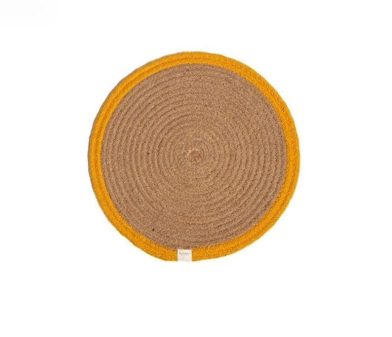 Image 3 for Mylah Yellow Set of 4 Reversible Cotton Placemats