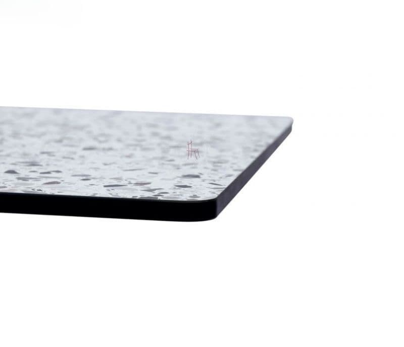 Image 4 for Presley Black and White Rectangle Shape Outdoor Garden Table
